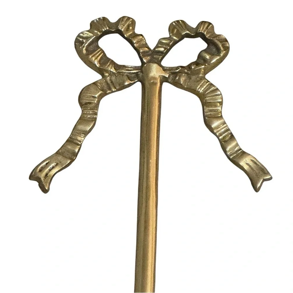 BRASS Bow Wall Sconce Candle Holder Cottagecore Wall Art